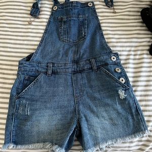 Jean short overalls